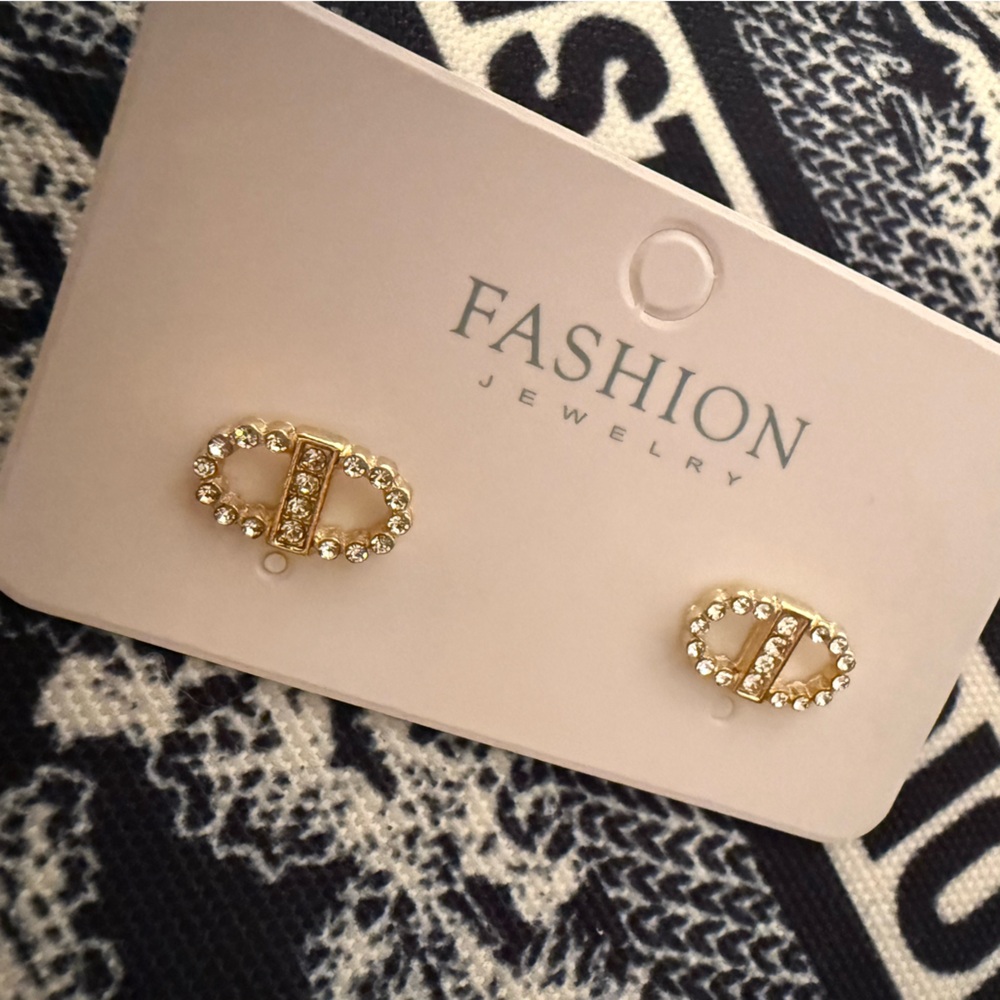 Rhinestone Gold Fashion Jewelry Earrings